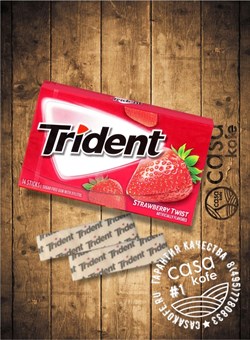 Жвачка Trident Strawberry Twist (Тридент Клубника) 14стиков