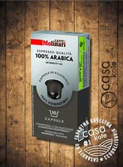 Molinari 100% Arabica 10 капсул Nespresso